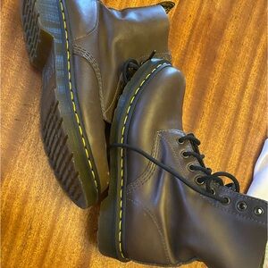 Dr. Martens Olive Brown Leather Boots